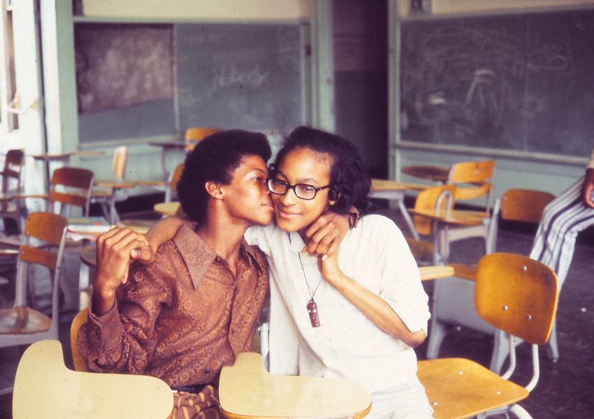 Vintage portraits of Illinois students in the 1970s